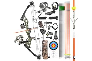 surwolf Bowfishing Compound Bow Kit Ready to Fish Kit with Bowfishing Reel, Bow Fishing Arrows Right & Left Hand for Adult/Youth Fishing Hunting, Target Shooting