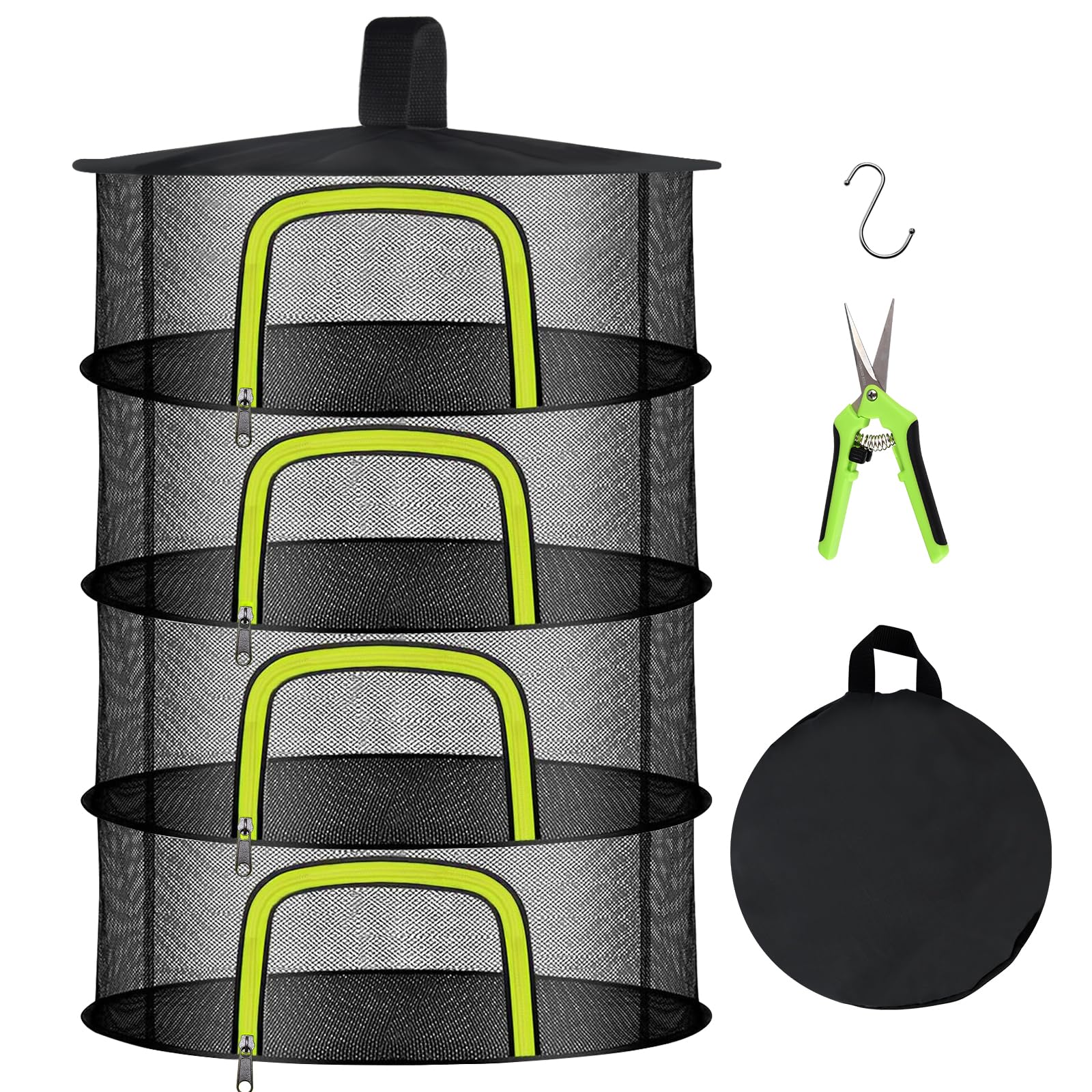 4 Layer Herb Drying Rack, Hanging Mesh