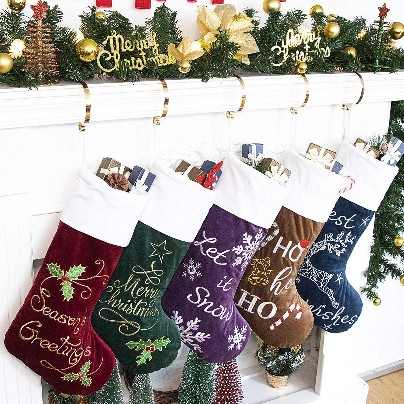 Stockings & Holders - GEX Christmas Stockings 5 Pack for Family 22