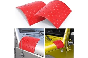 ASWEIR Cowl Body Armor Outer Cover, Compatible with 2007-2018 Jeep Wrangler JK, JKU Unlimited, Rubicon, Sahara X, and Off Road Sport Models (red)