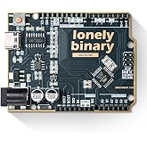 Lonely Binary UNO R3 ATmega328P Board USB-C ENIG Gold | Compatible with C++ &amp; Python; 16MHz, 32KB Flash; pre-soldered headers, 14 I/O + 6 analog; lead-free RoHS