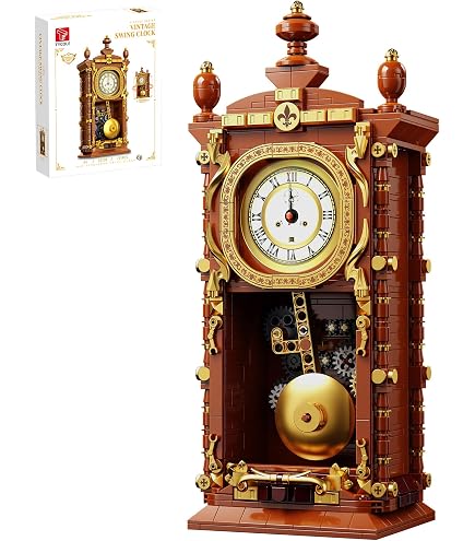 Amazon.com: Retro Clock Building Block Set, Mechanical Pendulum