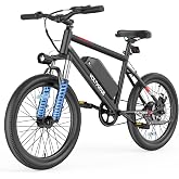 VOLTVOGUE Electric E-Bike | 48V 249 Wh Removable Battery | 1000W Peak Motor | 22 mph Top Speed | 30-45 Range | Front Shock Absorber | LED Headlights | 20Inch All-Terrain Fat Tires |