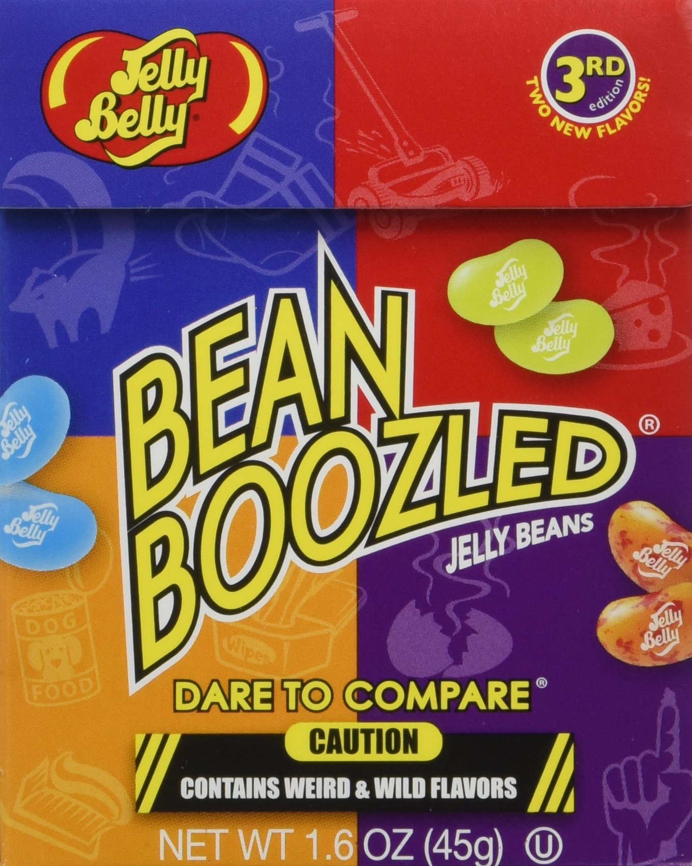 Jelly Belly BeanBoozled Jelly Beans 3rd Edition (4Packs) NEW Flavors Stinky Socks and Lawn