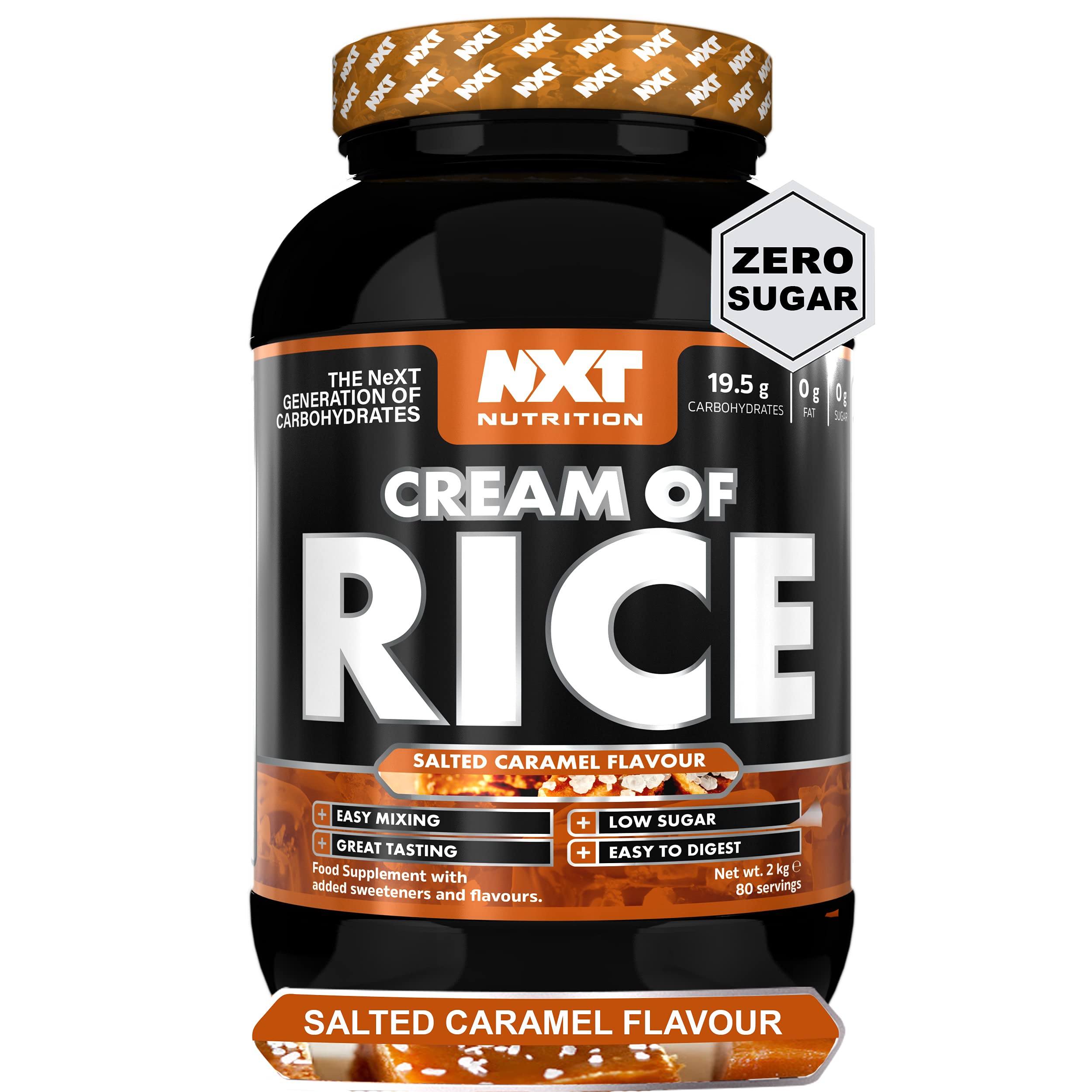 NXT Nutrition Cream of Rice 2kg - 80 Servings (Salted Caramel)