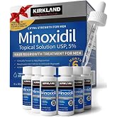 Kirkland Signature Minoxidil 5% Topical Solution for Men, Unscented, Original Manufacturer Packaging 6 Month Supply