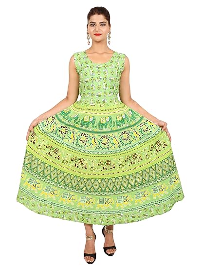 Women's A-Line Maxi Dress (JSL172_Blue_Free Size)