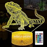 Bearded Dragon Night Light Lamp: Cool 3D Illusion