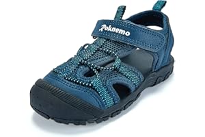 Roknemo Kids Sandals for Boys & Girls - Athletic Closed-Toe Toddler Water Shoes - Perfect for Summer Beach Hiking Outdoor Sports Unisex Child Sandals (Toddler/Little Kid)