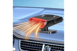 CHIANKU Car Heater, 12V 150W Auto Heater Car Portable Heater Fan 2 in 1 Car Heater Portable Car Heater Plugs Into Cigarette Lighter Quickly Defrost Defogger 360° Rotatable Heater Auto Defogger for Car