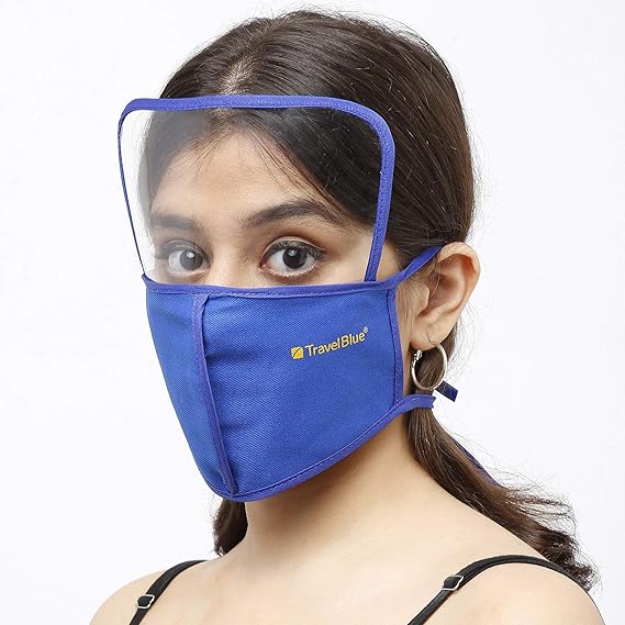 Download Travel Blue Black Cotton Shield Face Mask Amazon In Clothing Accessories Yellowimages Mockups