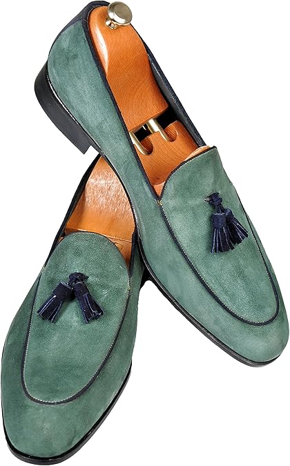 mens green suede dress shoes