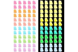 Fuyamp 60Pcs Luminous Mini Frogs Figurines Resin Frog Glow in The Dark Colorful Cute Animals Ornament Charms for Garden Landscape Aquarium Dollhouse Birthday Party Room Crafts Decor