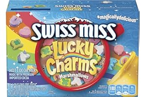 Swiss Miss Milk Chocolate Flavor Hot Cocoa Mix with Lucky Charms Marshmallows, 1.38 Oz. 6 Packets, 9.18 Oz