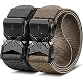 KEMISANT Men Tactical Belt,Stretch Nylon Belt Adjustable for Rigger Military Heavy Duty Work 1.5"-Quick Release