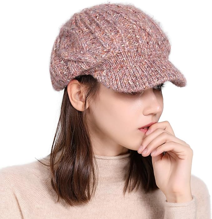 Amazon 帽子 レディース ニット帽 ニットキャップ キャスケット つば付き 婦人帽子 秋冬 大きいサイズ ウール 小顔 ゴルフ 自転車 かわいい おしゃれ 防寒 シッギ 56 57 58 59cm キャスケット ハンチング帽 通販