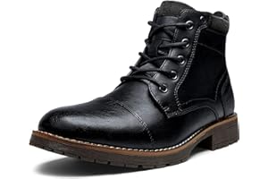 Vostey Men's Motorcycle Boots Combat Casual Dress Boot for Men