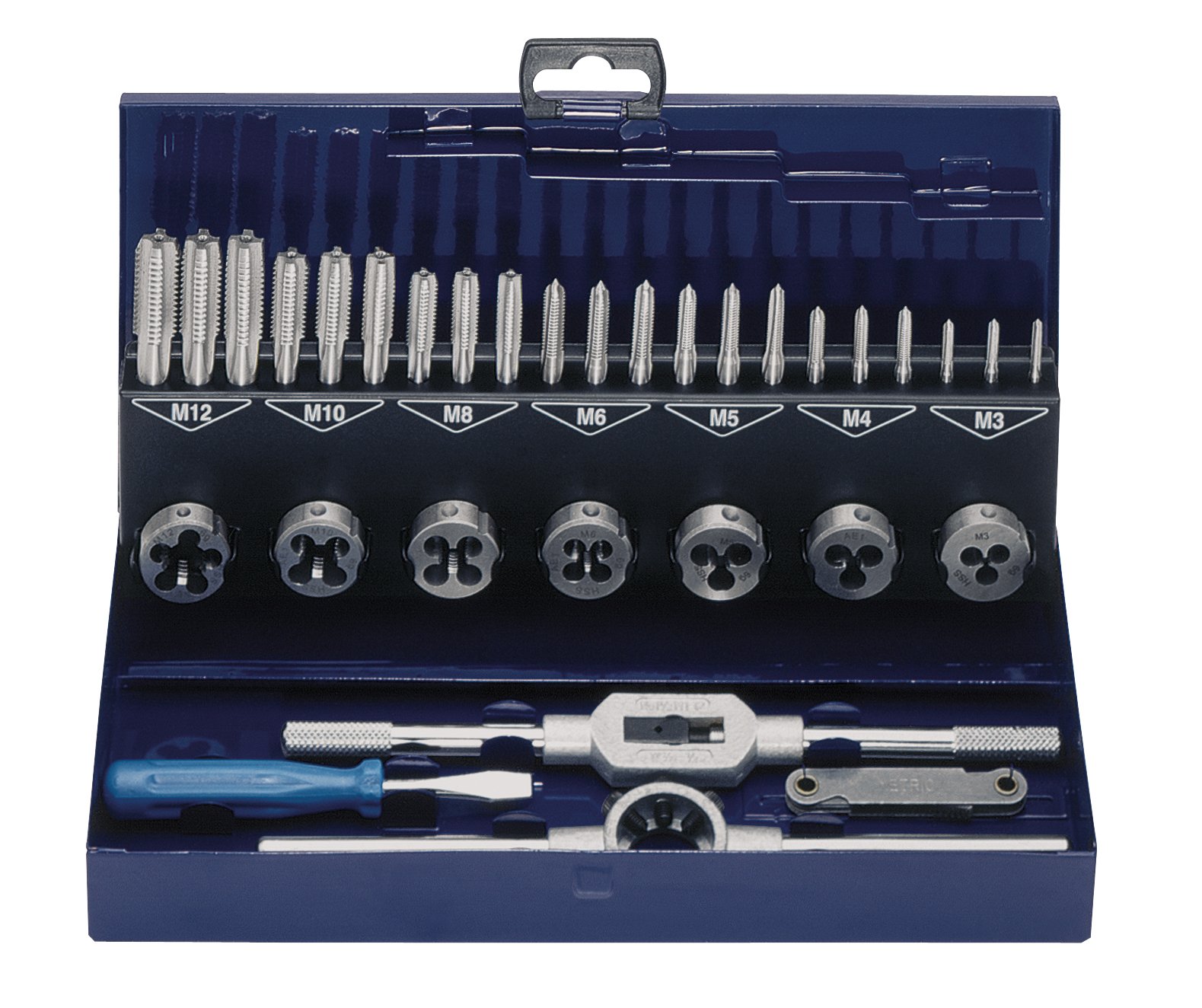 Eventus 10711 M3-M12 HSS Set of DIY Thread-Cutting Tools (32 Pieces)
