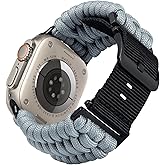 BINLUN Compatible with Apple Watch Band 49mm 46mm 45mm 44mm 42mm, Braided Paracord Nylon Replacement Strap Compatible with iWatch Ultra3 Ultra2 Ultra SE3 Series 11/10/9/8/7/SE2/SE/6/5/4/3/2/1 for Men