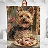 dhakalrlde Yorkshire Terrier Blanket - Plush, Soft, Comfy, Lightweight, Warm, Fuzzy, Cozy Flannel Throw Blanket Perfect for Couch, Travel, Bed, Office, Outdoor - 50in×60in(color45)