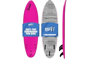 ROCK IT Rock-It 6' Baby Jesús Surfboard Soft Top Surfboard, Kids Surfboard with Innovative Design Easy to Paddle and Maneuverable, Small Surfboard, Surfboards for Kids