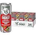 V8 +SPARKLING ENERGY Strawberry Kiwi Energy Drink, Made with Real Vegetable and Fruit Juices, 11.5 FL OZ Can (6 Packs of 4)