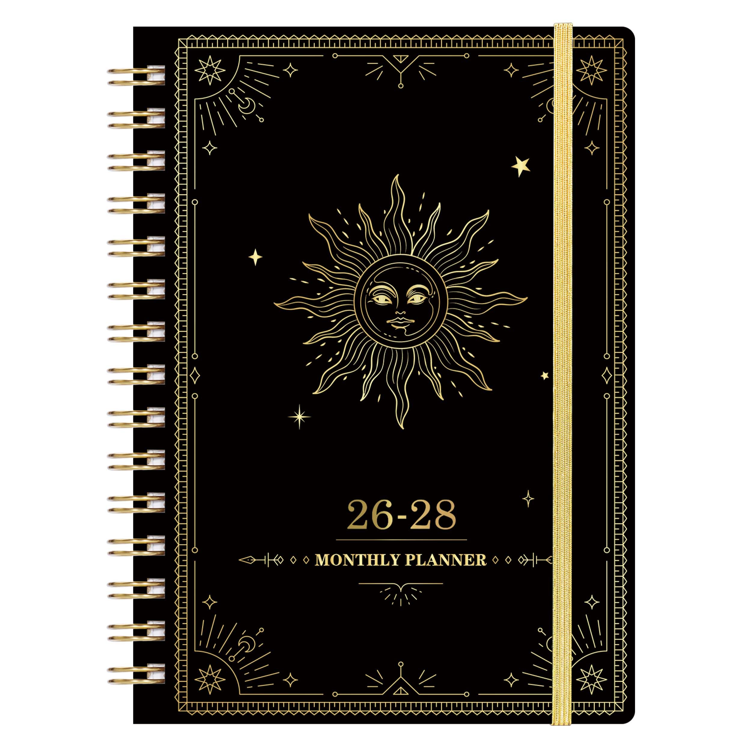 Photo 1 of 2026-2028 Monthly Planner/Calendar - 3 Year Monthly Planner 2026-2028, January 2026 - December 2028, 6.3" x 8.4", Calendar Planners with Tabs, Note Pages, Hardcover, Inner Pocket - Black