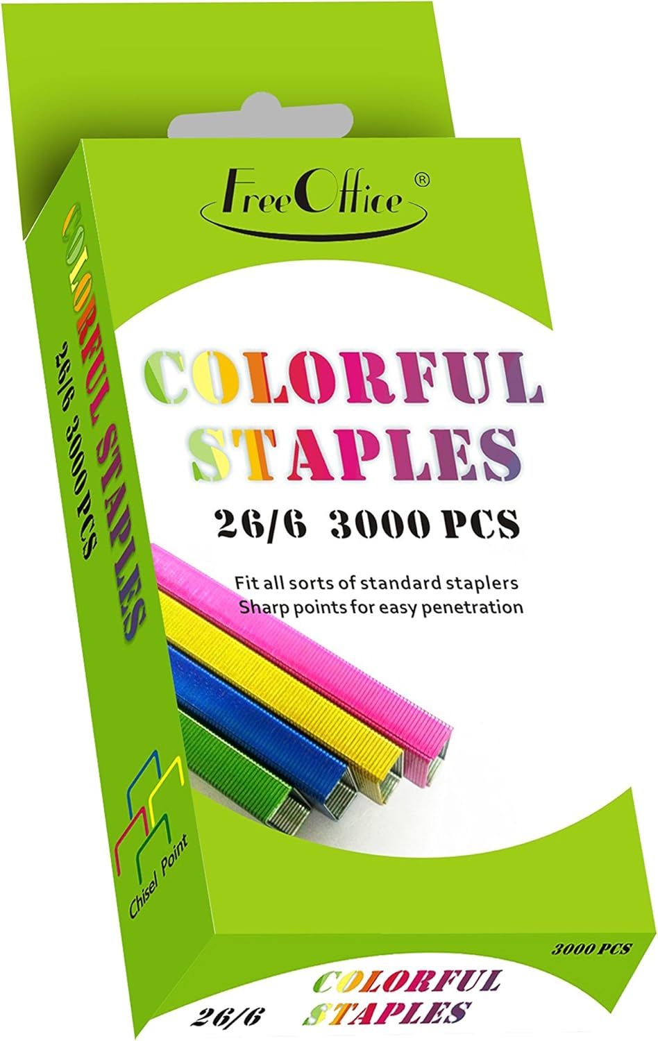 Amazon Com Standard Staples 26 6 1 4in Leg Length Free Office Colorful 6000 Count Office Products