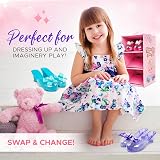 Little Fairy Princess 3 Soft Dress Up Shoes Girls Size 3-6 with Carry Box view 4