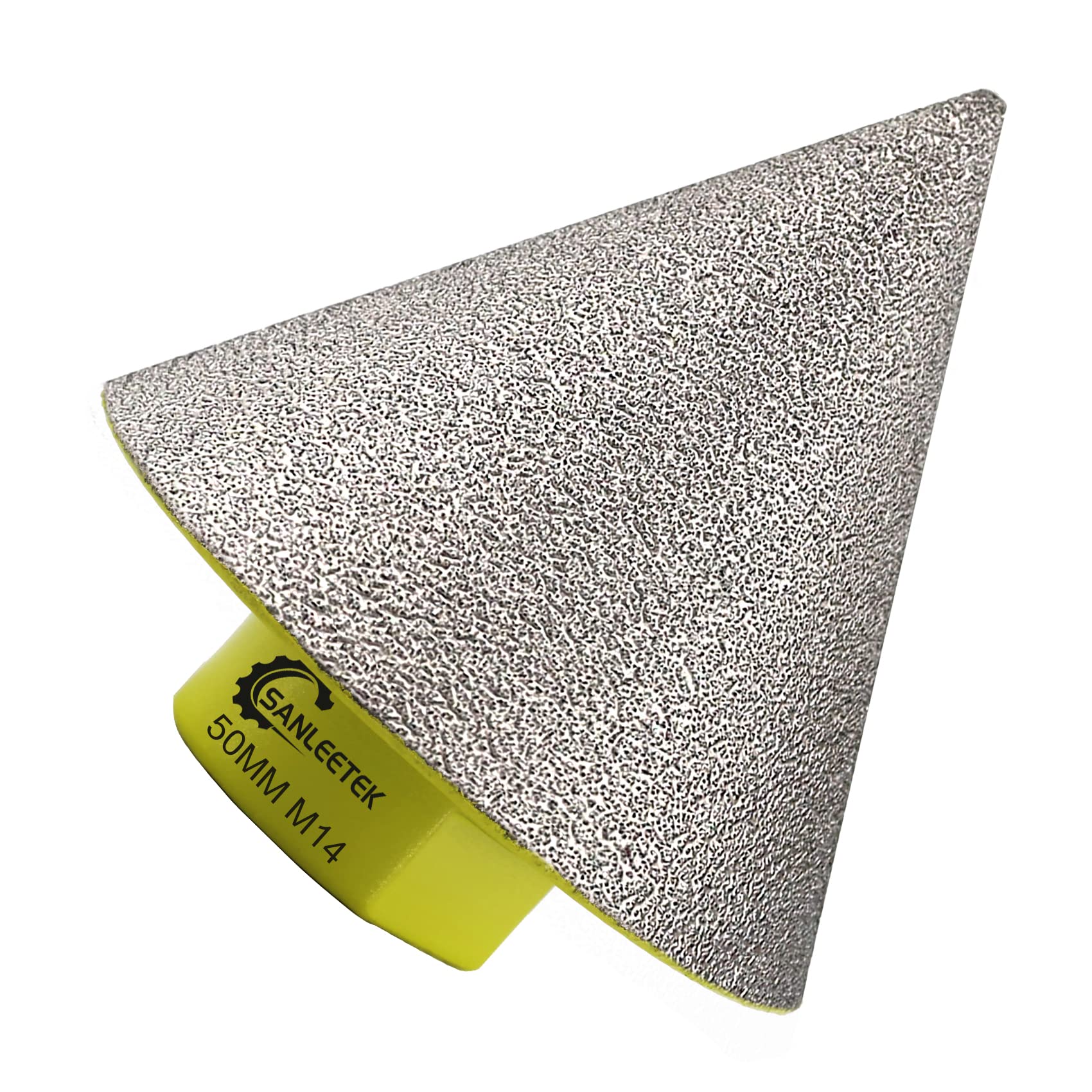 Diamond Beveling Chamfer Bits 50mm SANLEETEK Cone Tile Bits for Shaping Enlarging Grinding Existing Holes in Ceramic Tile Porcelain Marble Granite M14 Thread