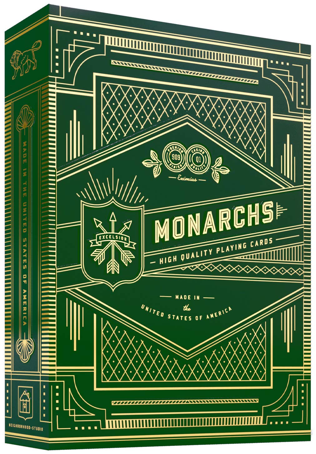 SOLOMAGIA All Monarch Playing Cards, Green, Poker UK