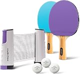 PRO-SPIN Portable Ping Pong Set with Retractable Net 2-Player view 2