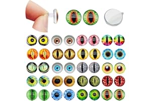 JULIE WANG 8MM 100PCS Self Adhesive Dragon Animal Googly Wiggle Eyes for DIY Craft Sticker School Classroom Arts Decoration 0.31inches