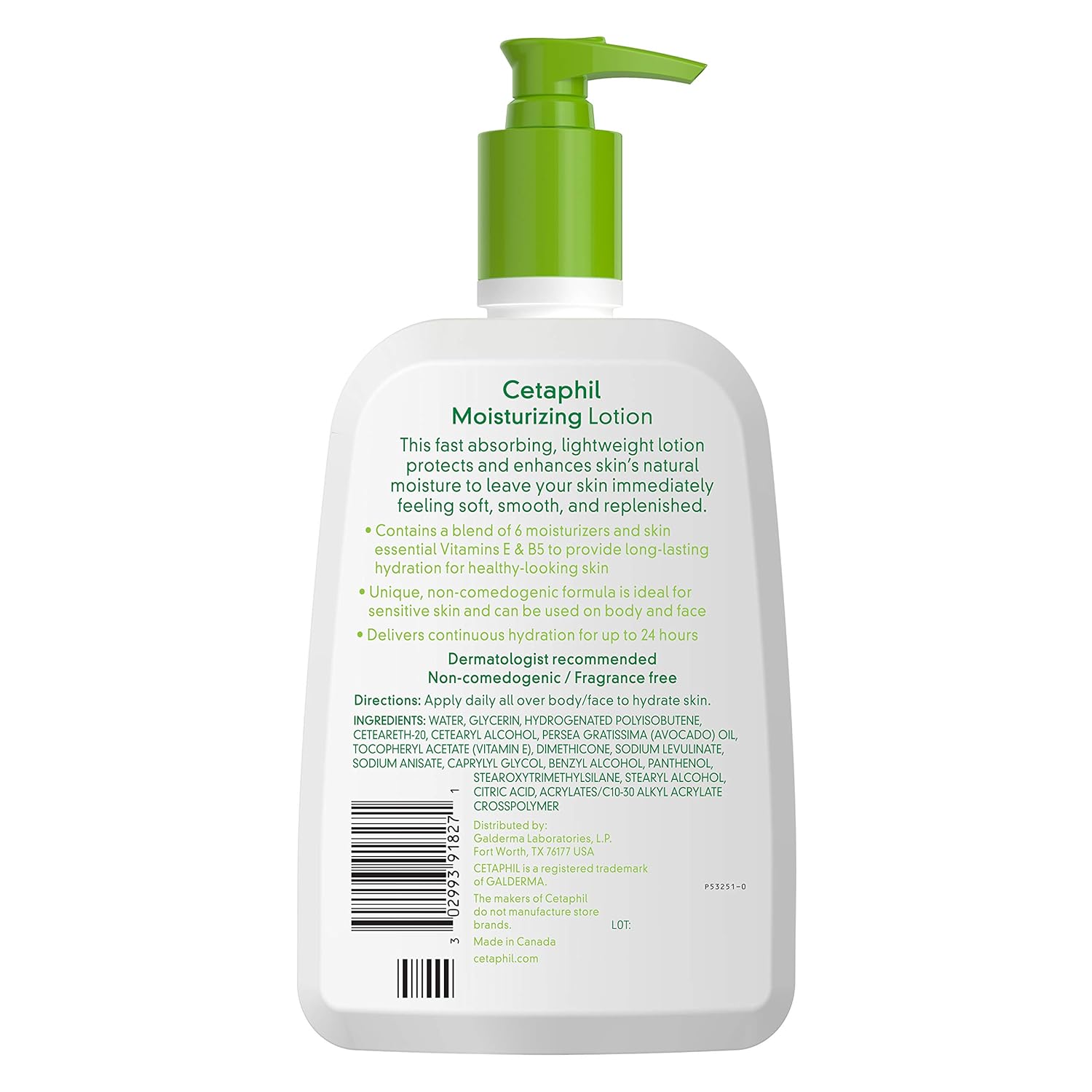 CETAPHIL Moisturizing Lotion | 20 fl oz | Instant & Long Lasting 24 Hour Hydrating Moisturizer for All Skin Types | Nourishing Lotion for Sensitive Skin | Non-Greasy | Dermatologist Recommended Brand : Beauty