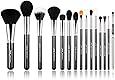 Juego De Brochas De Maquilje Profesional De Madera Base De Ojos Juego De 22 Piezas Cafe Negro Zulema Cepillo De Maquillaje