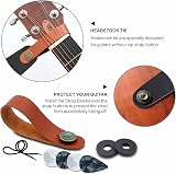 Nefelibata Guitar Strap Vintage Embroidered Cotton with Leather Ends view 6