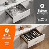 Lifewit Utensil Drawer Organiser Extendable Cutlery Tray Black view 7