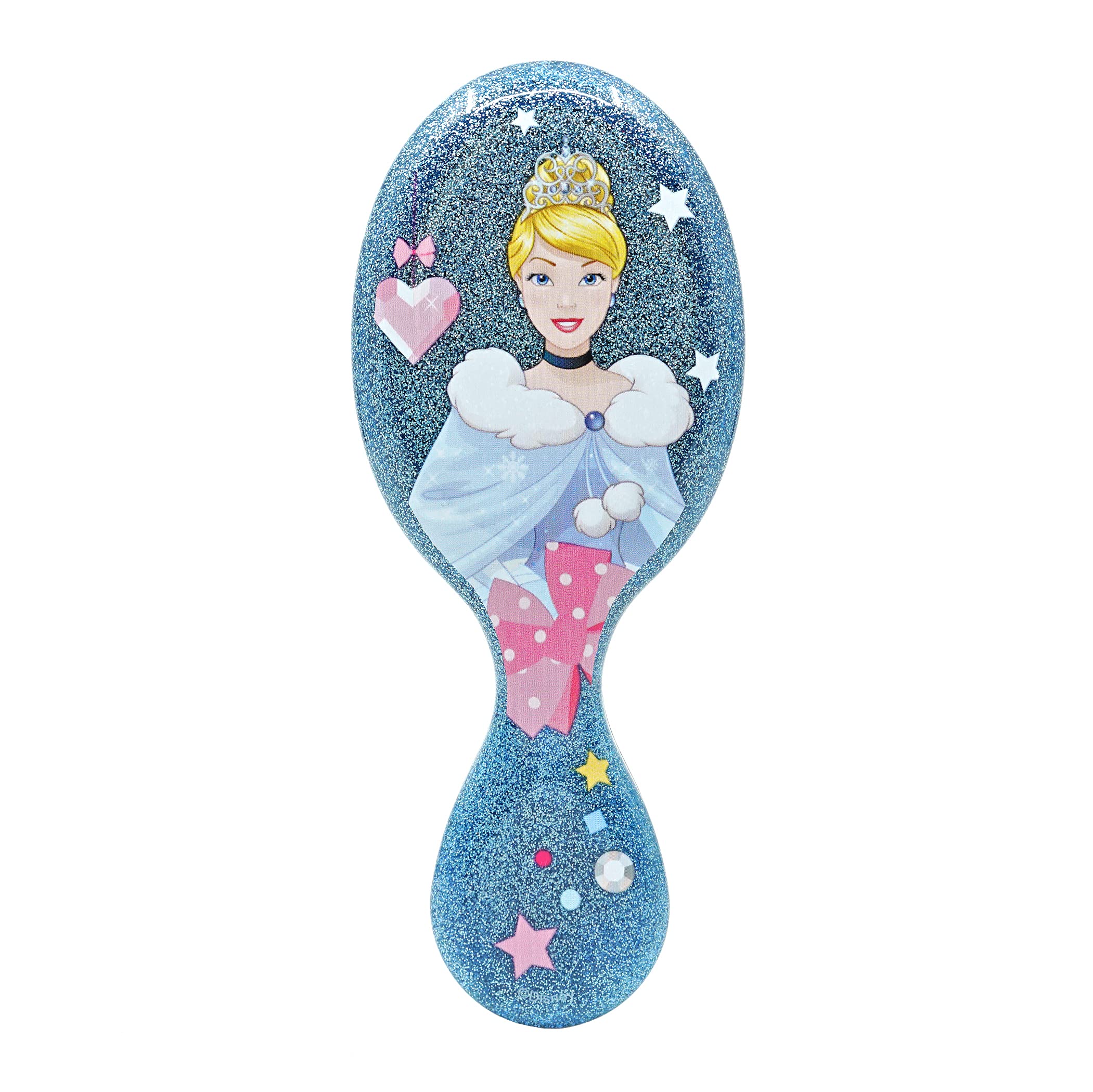 WetBrush, Disney Glitter Ball Hairbrush, Mini Detangler, Unisex, UltraSoft Bristles, Ergonomic Handle, Suitable for all Hair Types, Cinderella