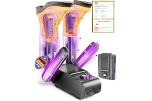 VCNFPRO 5.0 Upgraded Boot Shoe Dryer【500W German Super Motor】【Dual-Tech 118°F Constant Temp & 360° Circulating Hot Air】4 Adjustable Brackets, U-V Deep Cleaning, Fast Drying for Boot Sneaker Glove Sock