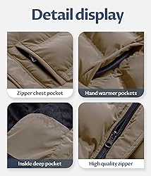 CREATMO US Mens Puffer Jacket Winter Parka Puffer