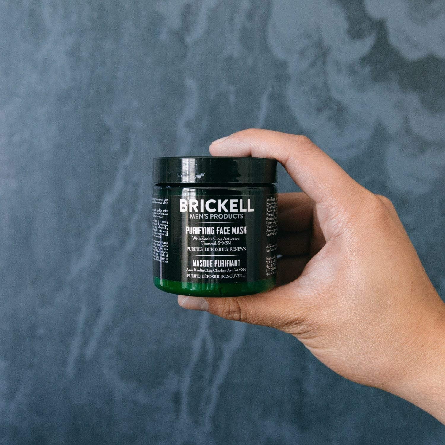 Brickell Men's Purifying Charcoal Face Mask, Natural and Organic Activated Charcoal Mask With Detoxifying Kaolin Clay, 118 mL - Image 3