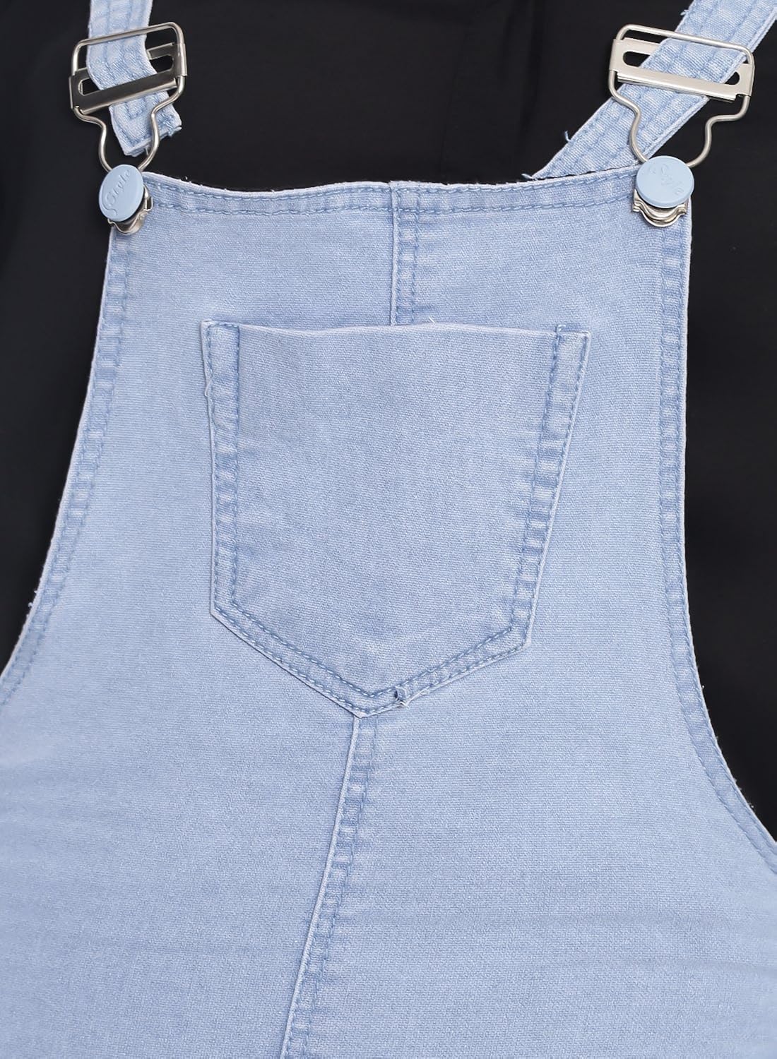 broadstar women denim black dungarees