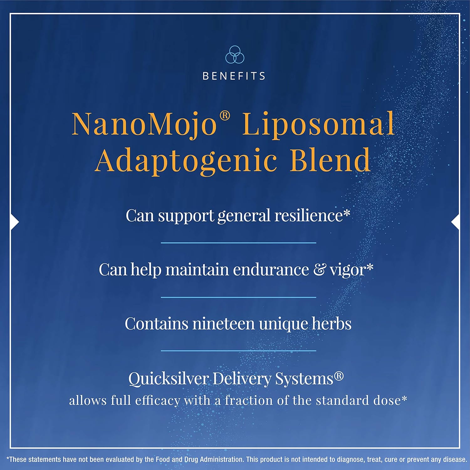 Quicksilver Scientific NanoMojo - 19 Herb Liposomal Adaptogenic Tonic with Tribulus, Epimedium, Rhodiola + Reishi, Herbal Supplement for Men to Support Energy + Stamina (1.7oz / 50ml): Health & Personal Care