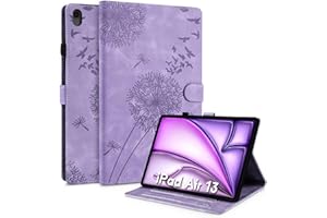 Auslbin Case for iPad Air 13" M3/M2 (2025/2024) Tablet Premium Leather Cover with Card Slot and Stand Function and Pen Holder