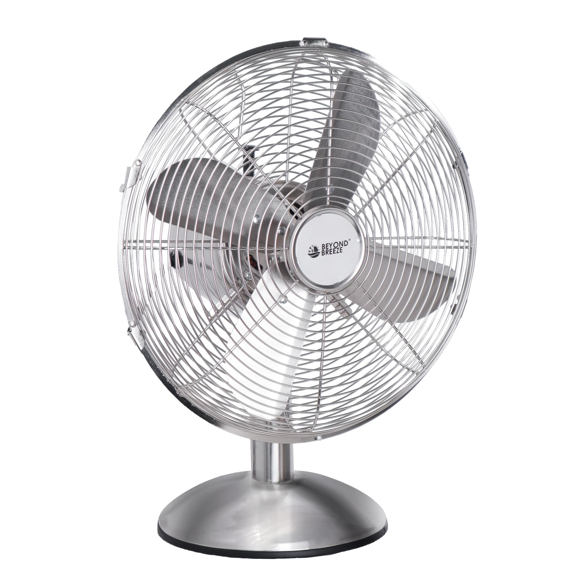 Photo 1 of BEYOND BREEZE 12 Inch All Metal Retro Oscillating Table Fan, Desk Fan with 3-Speed Adjustable and 80° Wide Oscillation, Ideal for Bedroom, Office and Kitchen