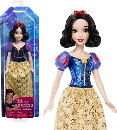 Mattel Disney Princess Snow White Posable Fashion Doll with Sparkling Outfit