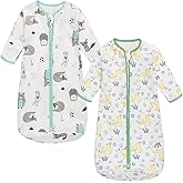 Miracle Baby Long Sleeve Sleep Sack 2-Pack, 100% Cotton Wearable Blanket Baby Sleeping Bag for Newborn Infant Toddler