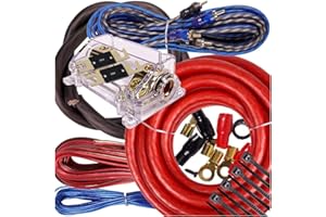 Complete 5000W Gravity 0 Gauge Amplifier Installation Wiring Kit Amp Pk2 0 Ga Blue - for Installer and DIY Hobbyist - Perfect