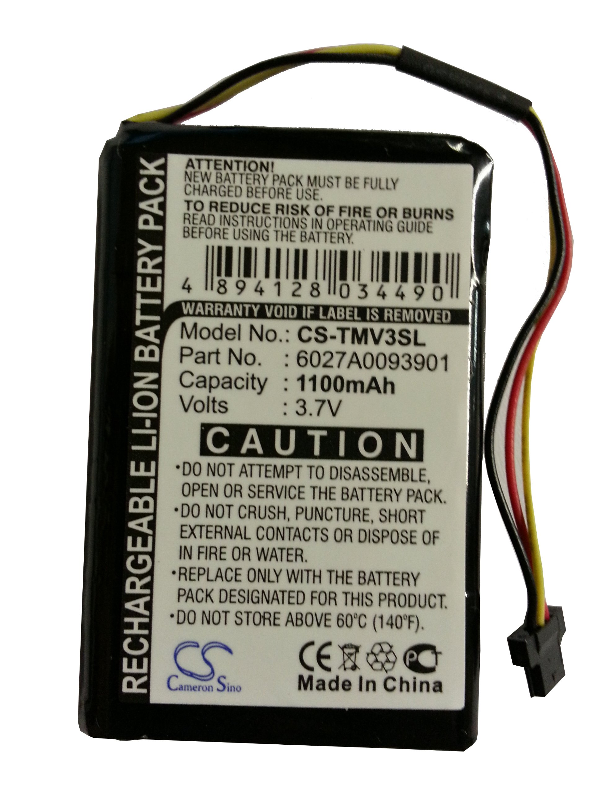 Replacement battery for TomTom XL IQ, V3, 4EM0.001.01