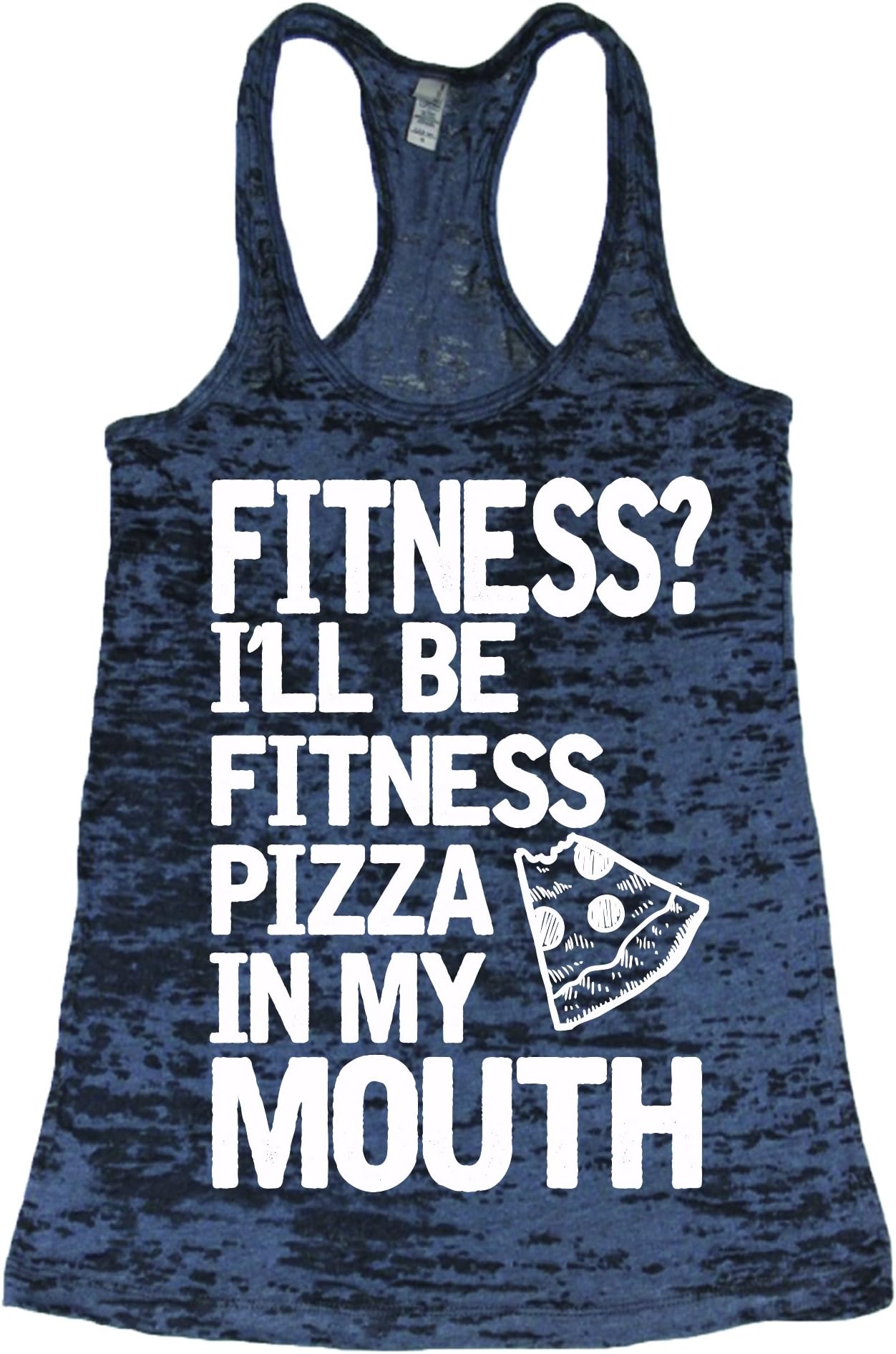 She Squats Clothing Fitness Pizza Burnout Gym Tank Top